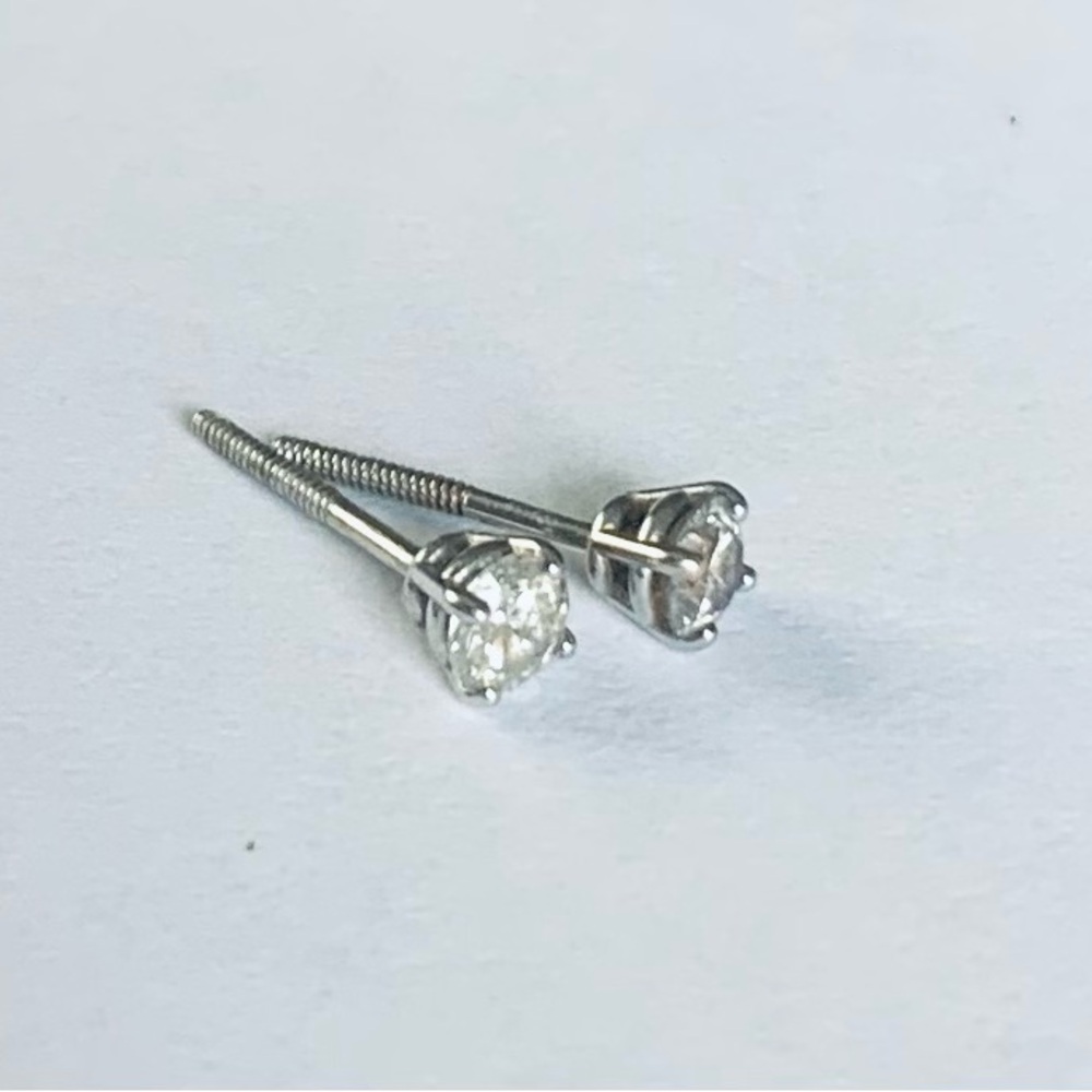 1/3ct Diamond 14k White Gold Earrings
